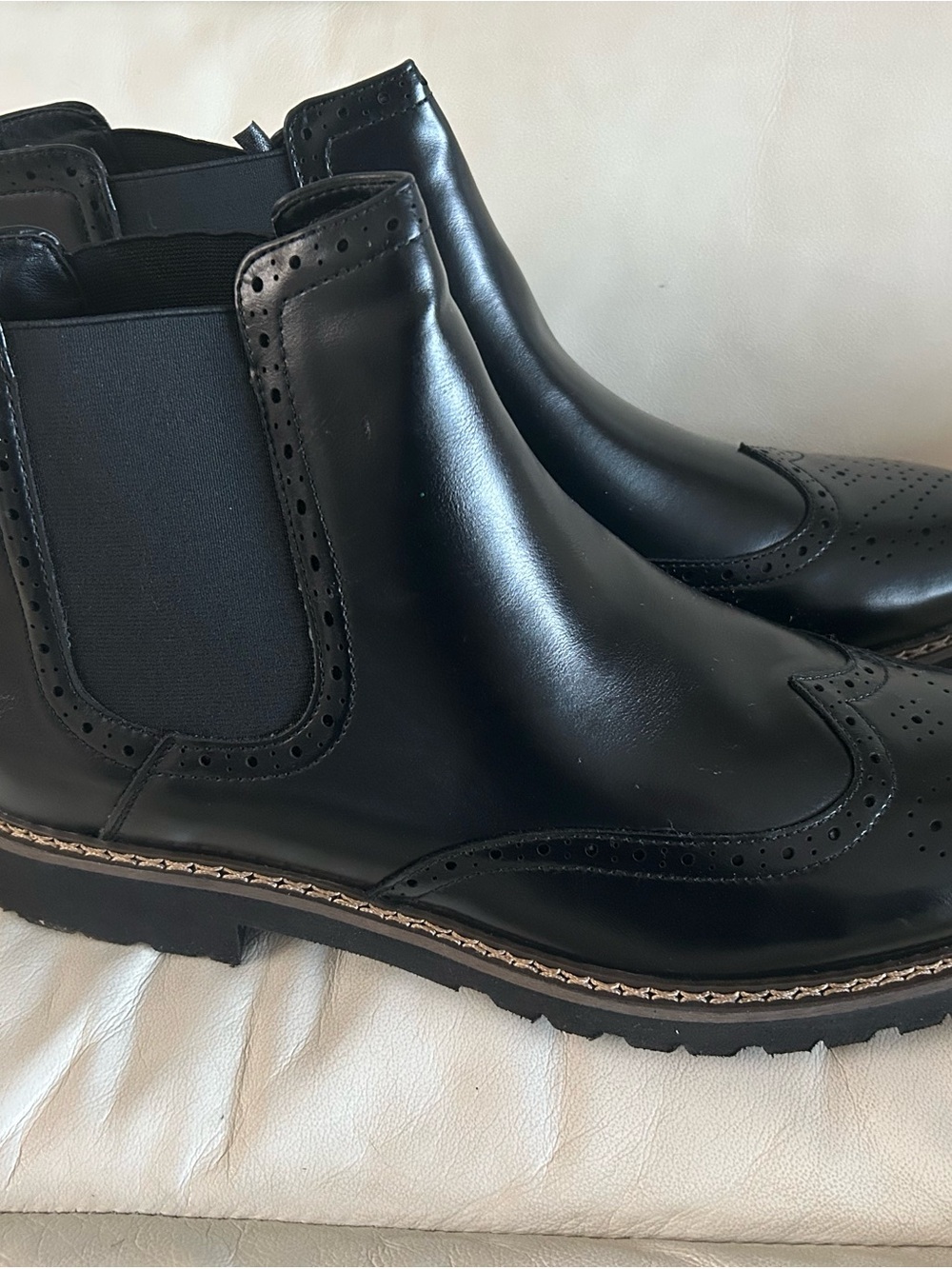Vance Co Men's Hogan Black Ankle massaging insole Comfort Foam Boots Size 12